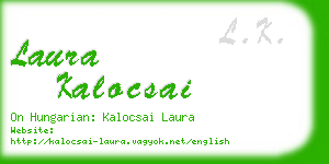 laura kalocsai business card